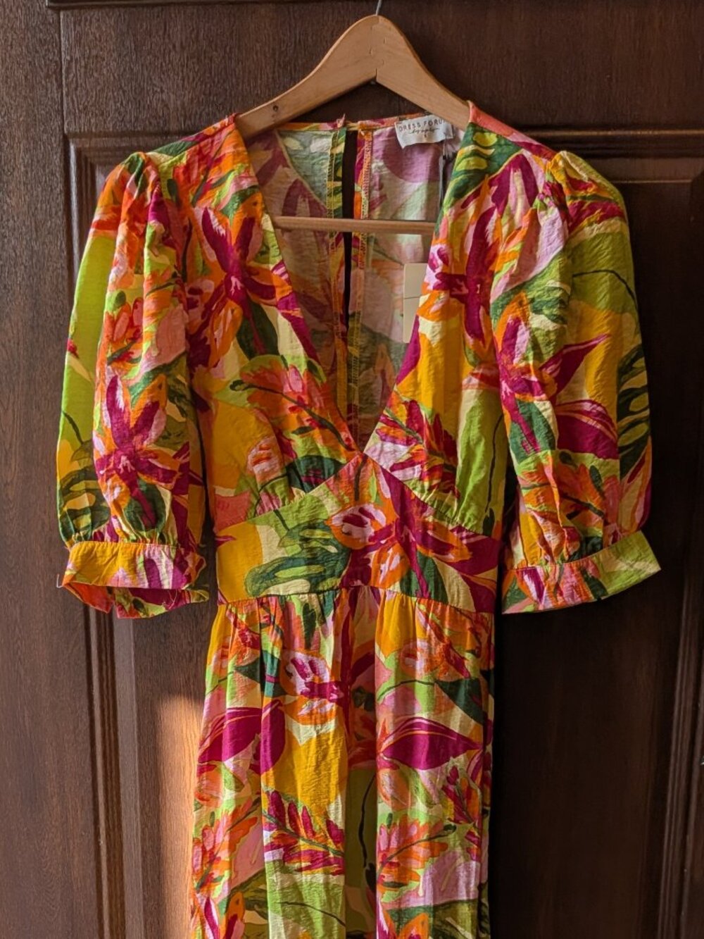 Dress Forum - Tropical dress with Puff sleeves NEW